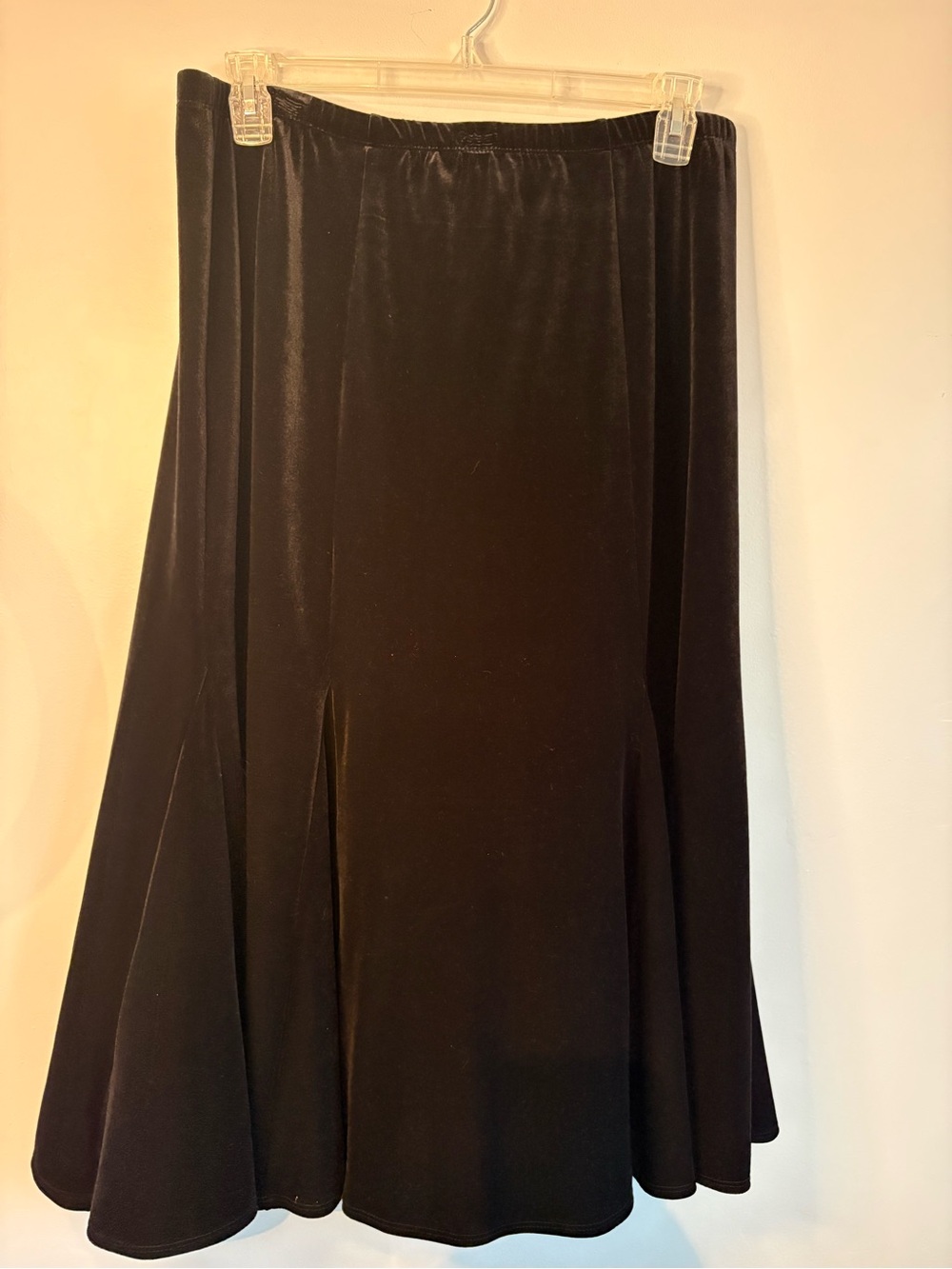 Chico's Black Velvet Circle Skirt